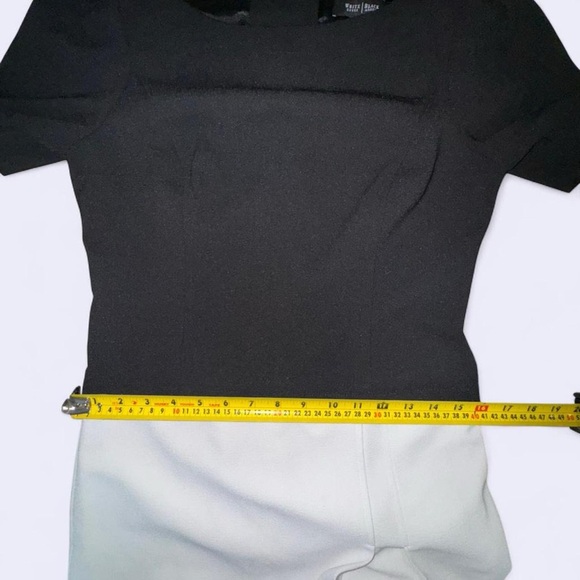 White House Black Market Black & White Colorblock Dress Size 4 - Picture 7 of 7